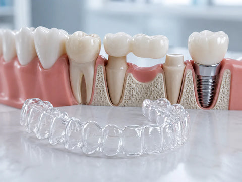 Can You Get Clear Aligners With Crowns, Veneers, Bridges or Implants?